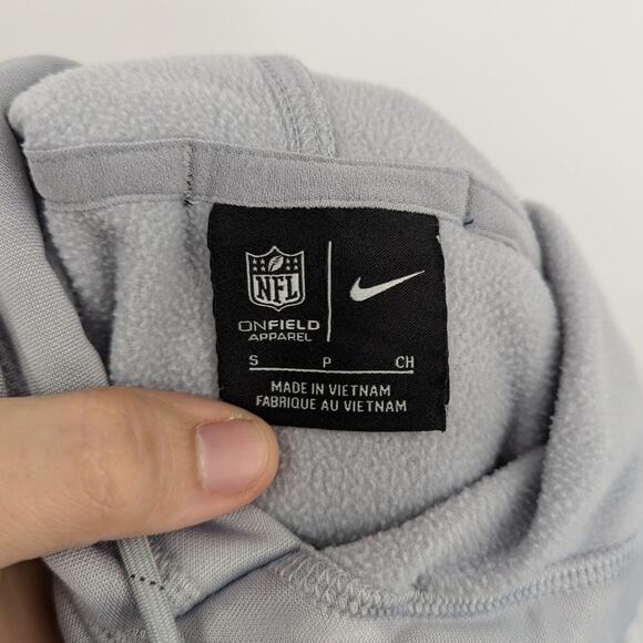 EUC Nike New England Patriots NFL Grey Hoodie Sweatshirt Size Small - Picture 5 of 7